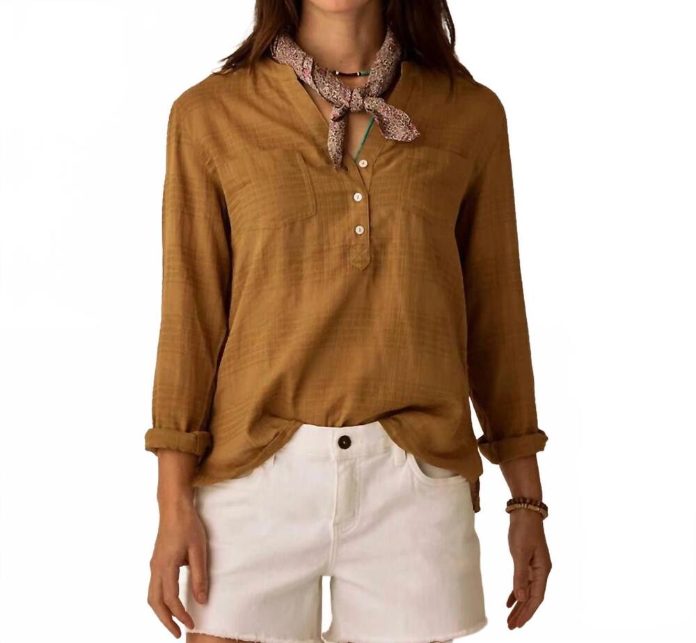 NEW CARVE DESIGNS dylan textured shirt in golden